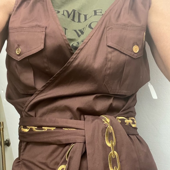 JC de Castelbajac Paris 2000s brown wrap top - Picture 8 of 12